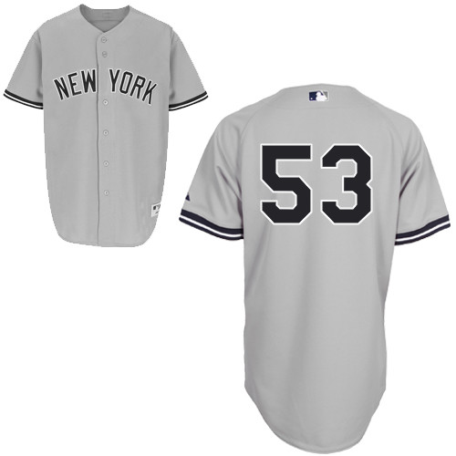 Esmil Rogers #53 MLB Jersey-New York Yankees Men's Authentic Road Gray Baseball Jersey - Click Image to Close